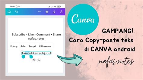 Gampang Banget Salin Tempel Teks Copy Paste Di CANVA HP Android