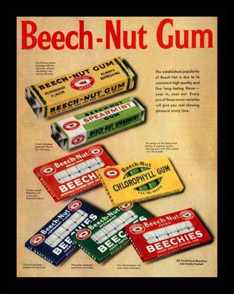 Items Similar To 1952 Beech Nut Chewing Gum Ad Chlorophyll Gum Beechies Wall Art Home