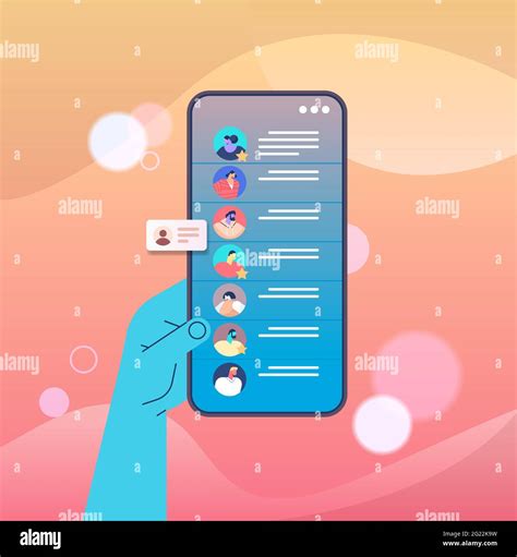 hand  mobile chatting app  smartphone screen