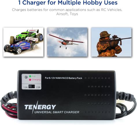 Cargador de batería universal Tenergy 6V a 12V para batería de auto