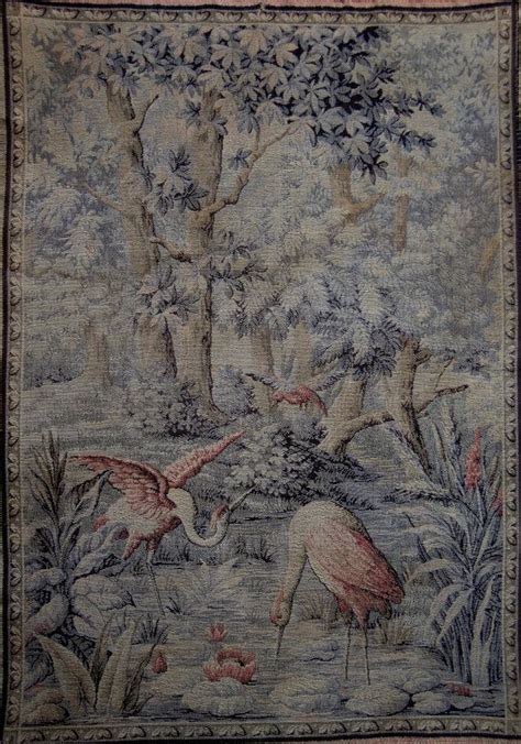 Vintage Tapestry Birds And Plants