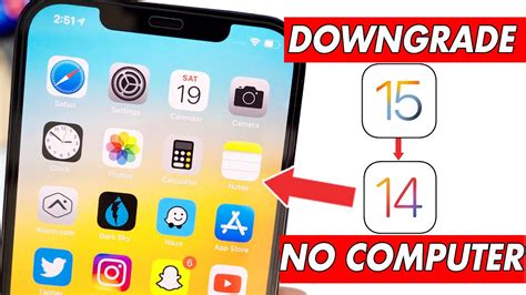 How To Downgrade Ios 15 To 14 Without Computer Downgrade Ios 16 15 14 No Computer Youtube