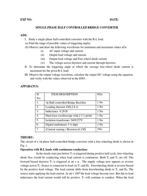 single phase  controlled bridge converter