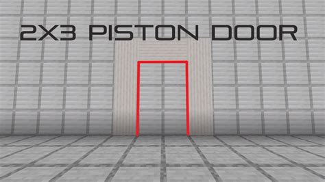 Minecraft Bedrock 2x3 Flush Piston Door 2 Minutes To Make Youtube