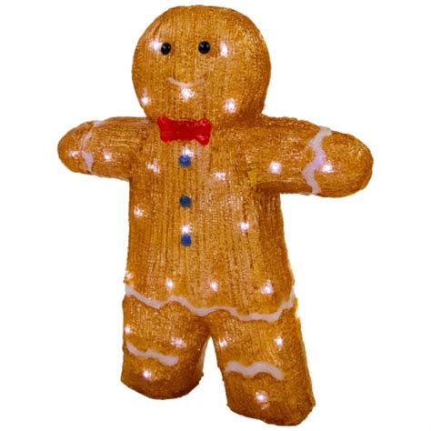 Northlight Led Lighted Acrylic Gingerbread Man With Bow Tie