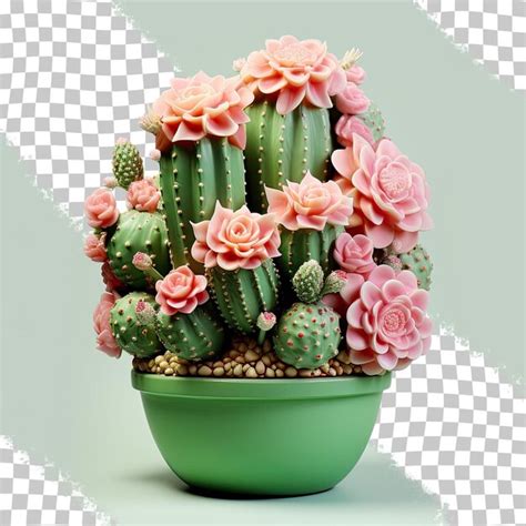 Fondo Transparente De Cactus En Maceta Archivo PSD Premium