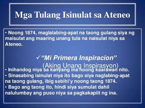 Aking Unang Inspirasyon Ni Rizal Eksamen Unang