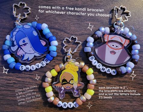 Splatoon 3 Llaveros Amuletos Deep Cut Shiver Frye Big Man Etsy México