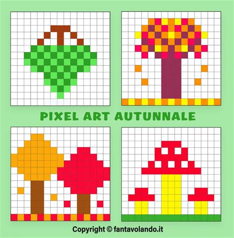 Coding Autunno Schede Di Pixel Art Fantavolando