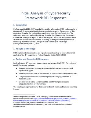 Fillable Online Csrc Nist Initial Analysis Of Cybersecurity Fax Email