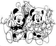 Coloriage Mickey Minnie Forming A Heart Dessin Noel Disney Imprimer