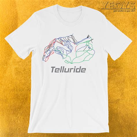 Telluride Colorado Ski Pist Map T-Shirt | yeoys.com