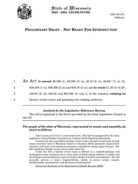 Fillable Online Docs Legis Wisconsin SB 337 A3 LC 2383 5 9 23 JLM Ps