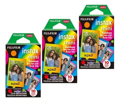 Combo De Filmes Fujifilm Instax Mini Rainbow 30 Fotos MercadoLivre