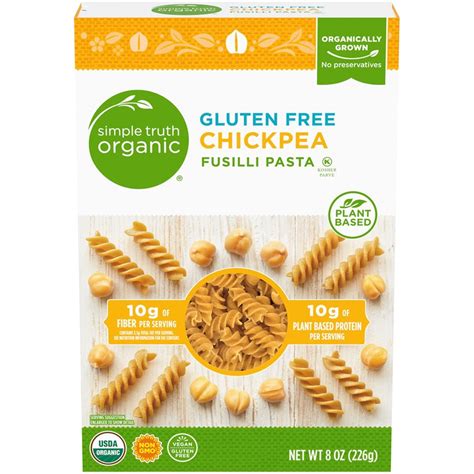 Simple Truth Organic Gluten Free Chickpea Fusilli Pasta 8 Oz Vitacost