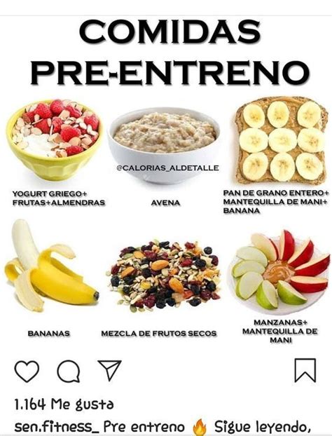 COMIDAS PRE ENTRENO Comida Comida Fitness Recetas Snacks Saludables