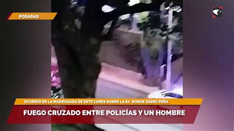 Fuego cruzado entre policías y un hombre Vídeo Dailymotion