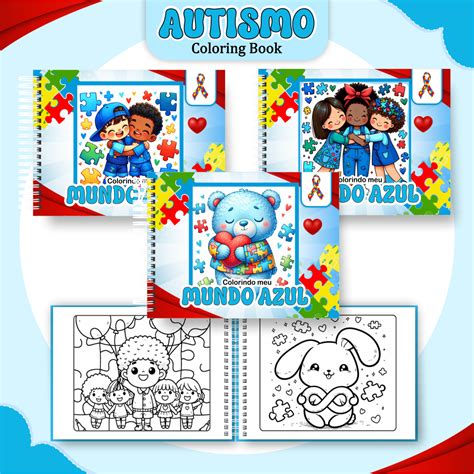 Livro de colorir tema Autismo Pâmella Vieira Designer