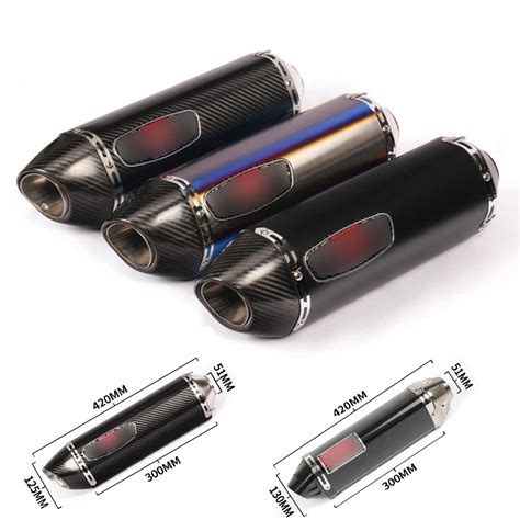 38mm 51mm Silencer Motorcycle Exhaust Muffler Pipe DB Killer With Anti