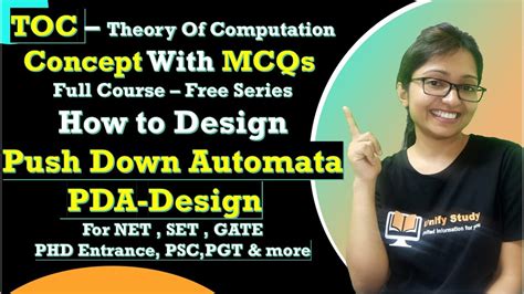 Push Down Automata How To Design Theory Of Computation Full Course