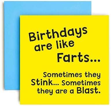 Amazon Huxters Birthday Cards For Men Birthdays Are Like Farts