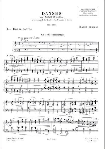 Claude Debussy Sheet Music For Harp Buy Online