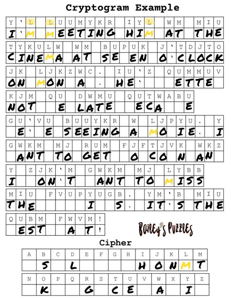 Cryptograms Solve A Puzzle