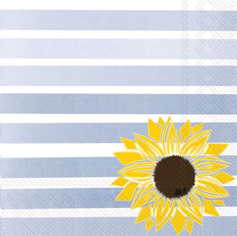 Pattern Play Sunflower Cocktail Napkins By Boston International