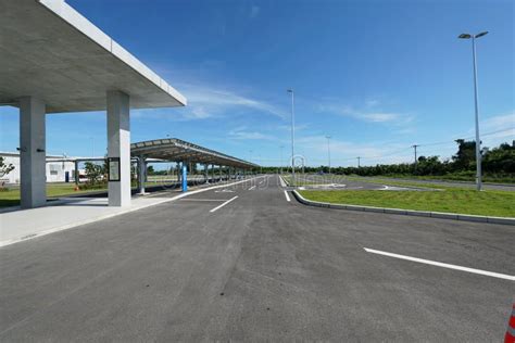 Miyako Shimojishima Airport Terminal Parking Stock Image Image Of