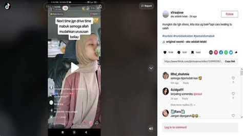 Viral Cewek Berkerudung Mabuk Live Tiktok Minum Alkohol Sambil