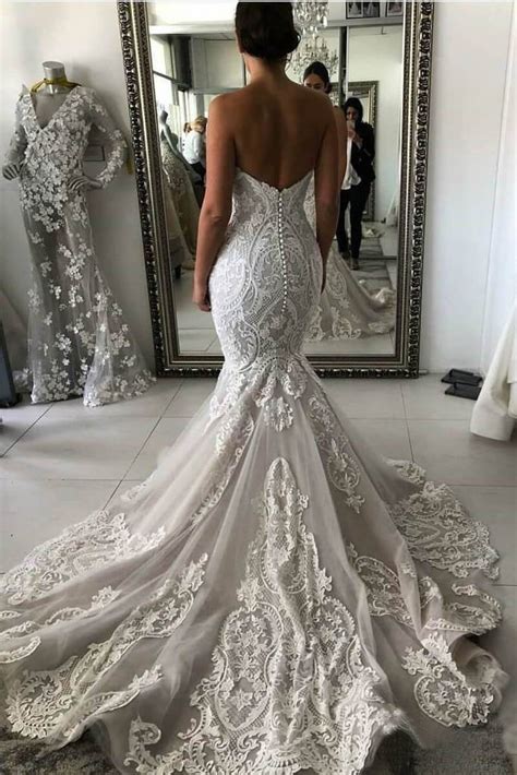 Backless Mermaid Wedding Dress