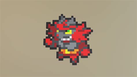 Pixel Incineroar 3d Model By Jonnykool57 5675e17 Sketchfab