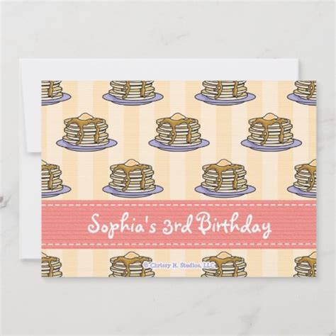 Pancake And Pajama Birthday Party Invitations Zazzle