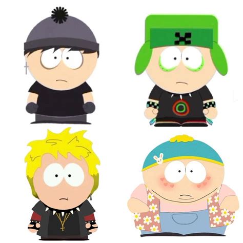 Goth Stan X Scene Kyle X Punk Kenny X Cute Cartmen South Park Funny