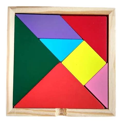 Puzzle De Ingenio Tangram Rompecabezas 7 Piezas Didactico