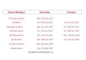 Douglas School District 2022-2023 Holidays Calendar School District ...