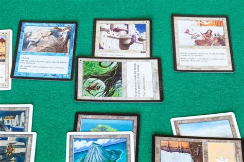 Various Cards Of Magic The Gathering Board Game Editorial Stock Image