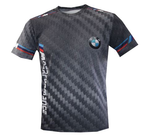 Bmw M Performance T Shirt With Logo And All Over Printed Picture T