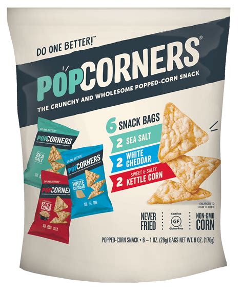 Popcorners Flavor Variety Pack Gluten Free 6 Count