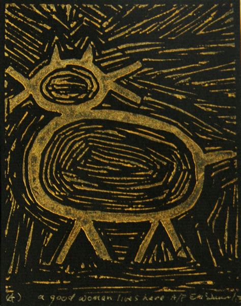 A Good Woman Lives Here Hobo Symbol American Linocut Etsy