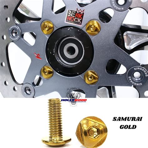 1PCS KINGDRAG FRONT DISC PLATE SCREW GOLD TITANIUM M8 20 M8 25 YAMAHA