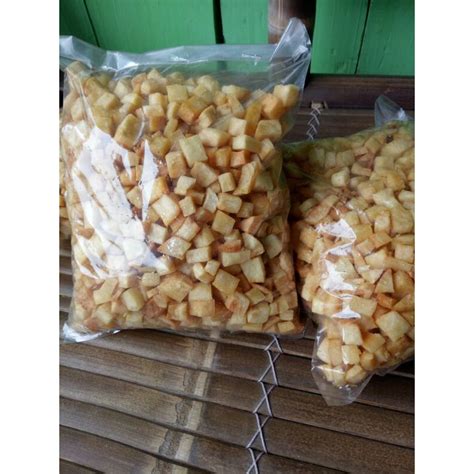 Jual Tela Tela Singkong Dadu Singkong Balok Asin Gurih 500 Gram