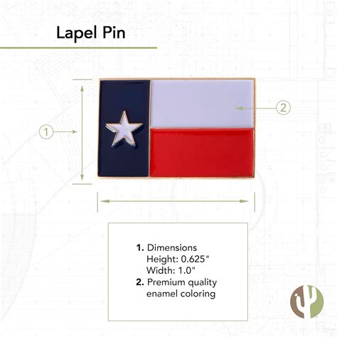 Texas Tx State Flag Lapel Pin Enamel Made Of Metal Souvenir