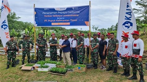 Sinergi Ketahanan Pangan Bersama Tni Pupuk Kaltim Dan Yonkav Sl