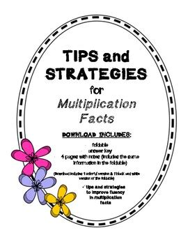 Estimation With Division And Multiplication Tips Foldables With Answer Keys