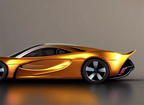 Photo Of A Mclaren Concept Car With Gold And Red Stable Diffusion