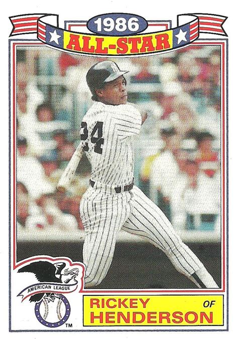 Topps Glossy All Stars Rickey Henderson Trading Card Database