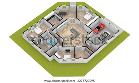 Floor Plans House 2 Car Garage Stock Illustration 2275723995 | Shutterstock