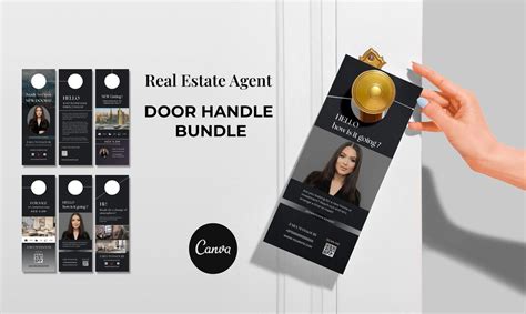 Real Estate Luxury Double Sided Door Hanger Tag Bundle Agent