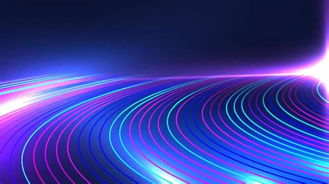 Abstract Technology Concept Neon Colors Lines High Speed Light Motion